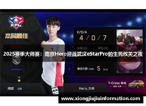 2025赛季大师赛：南京Hero迎战武汉eStarPro的生死攸关之夜